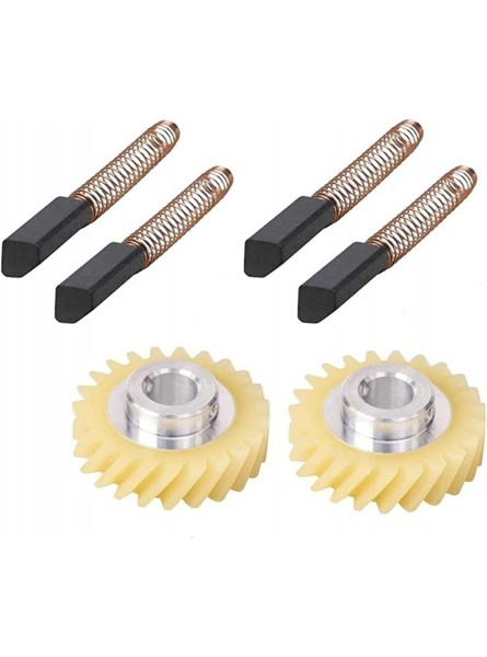 PUGONGYING Popular W10112253 9706416 Motor Brush W10380496 4162897 Mixer Worm Drive Gear Fit For Kitchenaid Stand & 2 Pair Of Motor Brushes durable - OANOOMFV