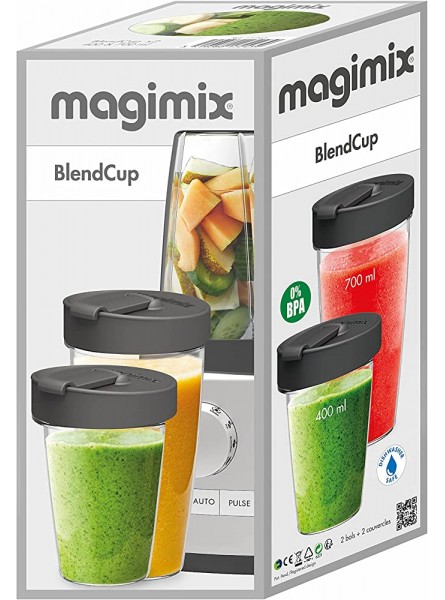 Magimix 11610 Le Blender Black Finish & 17243 BlendCups Dishwasher Safe - TMVCXD7M