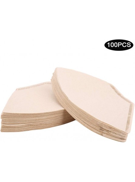 Filter Paper Circles 100Pcs Fan‑Shaped Disposable Coffee Filter Paper Kit Replacement Coffee Making Accessory - MUGSEN28