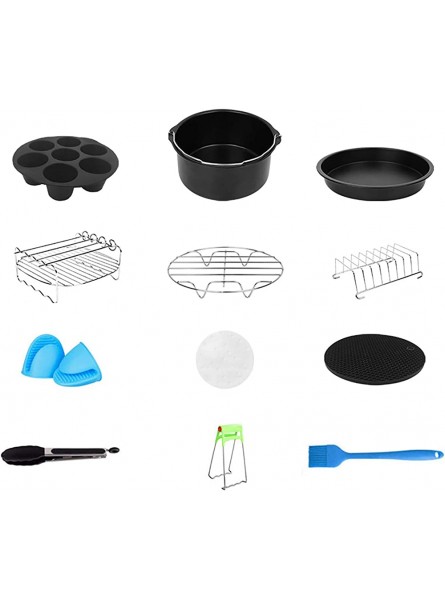 Cake Kit Fryer Air Inch Deep Fryer 7 Accessories with 12PCS Air Barrel Kitchen，Dining & Bar Air Fryer Tray Liners Rectangle Air Fryer Tray Liners Air Fryers Ninja multicolor One Size - CEHRQN6D