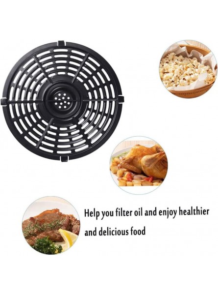 Crisper Plate,Air Fryer Rack Crisper Plate Replacement Grill Fry Pan Non-Stick with Handle Accessories Dishwasher Safe 22cm Air Fryer Accessory - VUOSAYO2