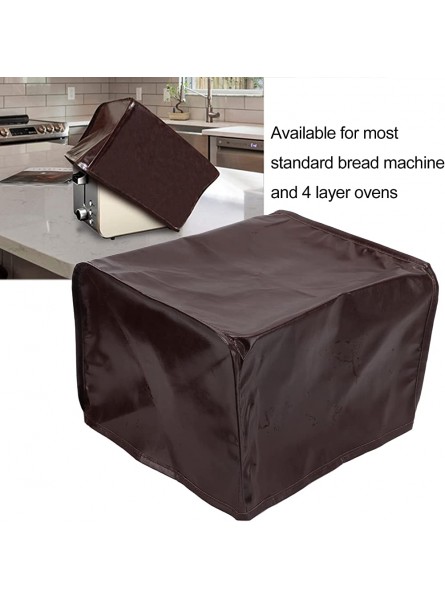Bread Machine Cover Toaster Cover Exquisite Effective Waterproof Anti Collision PU Leather for Kitchen ApplianceBrown - TDBLAJHJ