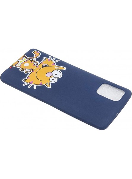 Jorisa Case for Samsung Galaxy S21 Plus,Dark Blue Soft Silicone Cute Cartoon Animal Phone Case with Hand Strap,Slim Thin Lightweight Flexible Rubber TPU Bumper Anti-Scratch Cover,Cat - NMRCJYX5