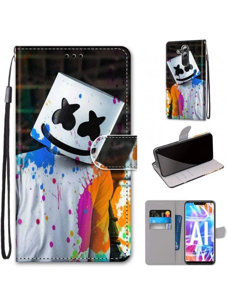 Miagon Full Body Case for Huawei Mate 20 Lite,Colorful Pattern Design PU Leather Flip Wallet Case Cover with Magnetic Closure Stand Card Slot,Helmet - UKOXMAAK