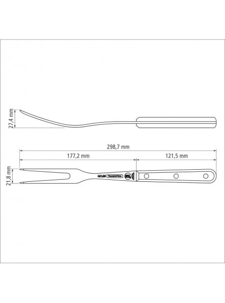 Tramontina Century 24215-100 Carving Fork Barbecue Fork Meat Fork Stainless Steel - AMNPGE0T