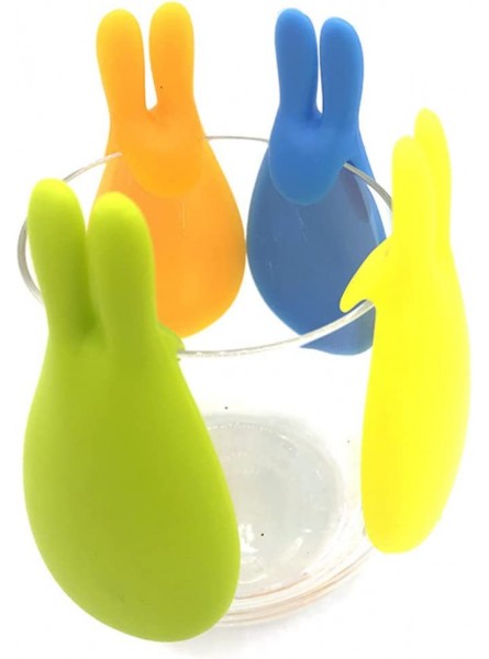 VALICLUD 5pcs Bunny Tea Bag Holder for Mug Silicone Bunny Shape Rabbit Tea Bag Holder for Cup Tea Accessories for Tea Lovers Easter Party Supply - BRXTI8FN