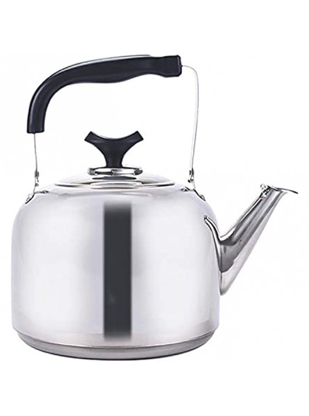 5 6 7L Stainless Steel Teakettle Large Capacity Whistling Water Kettle Sounding Kettle For Gas Stove Induction Cooker Practical kettle Capacity : 5L Color : Silver - ODGSQ9K1
