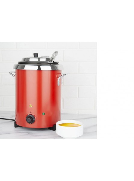Buffalo GH227 Red Soup Kettle With Handles 5.7Ltr 348X255mm Stainless Steel Electric - IPFB0UG1