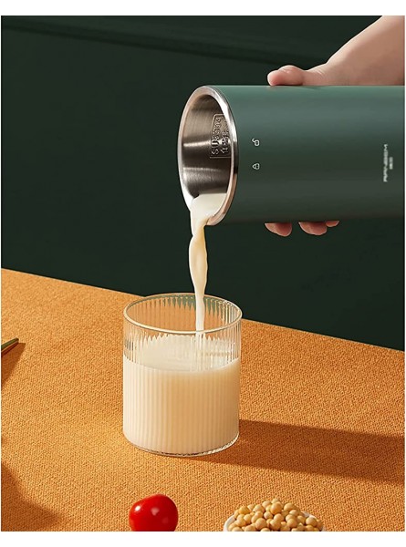 Soy Milk Maker Mini portable soymilk machine filter-free small wall breaking machine automatic dormitory cooking machine Portable Soup Maker Color : Green Size : 24.7X9.5cm - CTCRK1DU