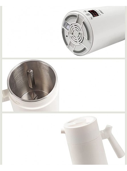 yaunli Soy Milk Maker Mini Broken Wall Soymilk Household Small Filter-free Automatic Rice Cereal Machine Portable Portable Soup Maker Color : White Size : 11.5X11.5X22CM - CVCPOV5H