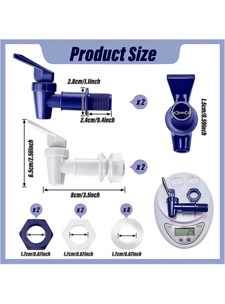 PUGONGYING Popular 4 Pack Replacement Cooler Faucet Water Bottle Jug Dispenser Tap Spigot Spout Water Beverage Lever Pour Dispenser Valve durable - EVBT60D3