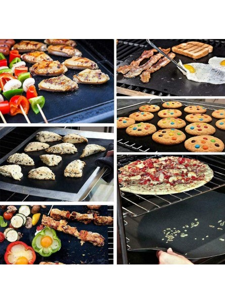 Annjom Grill Mat Reusable Convenient Barbecue Liner Non-toxic and Odourless for Grill for Family - TAYUQ7Y9