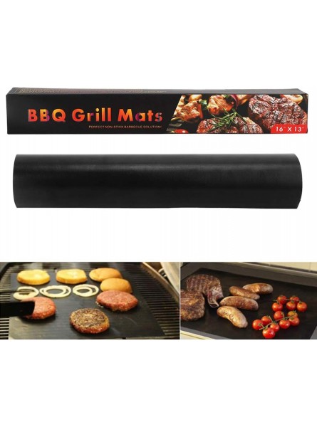 Goshyda 5PCS BBQ Mats Grill Mat Set Reusable Grill Cooking Pad Heat Resistant BBQ Grill Mats with Indirect Cooking Function for Home Cooking - TPWREF8V