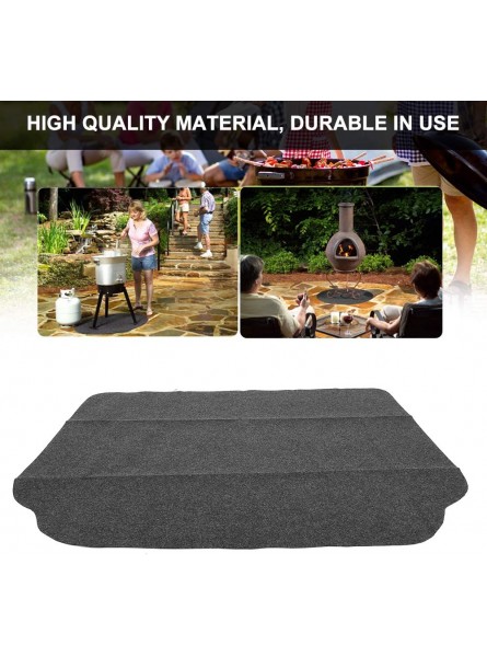 Liineparalle 50x36in Black Oil Proof Stain Proof Eco-friendly Barbecue Floor Protection Mat BBQ Grill Oven Floor Pad for Outdoor Party Use - YFBR9F3Q