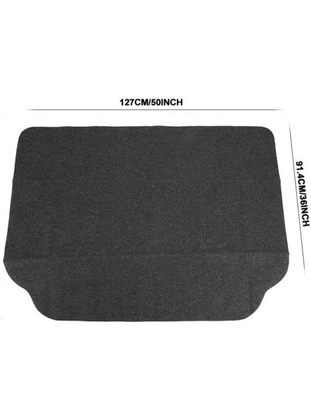 Liineparalle 50x36in Black Oil Proof Stain Proof Eco-friendly Barbecue Floor Protection Mat BBQ Grill Oven Floor Pad for Outdoor Party Use - YFBR9F3Q