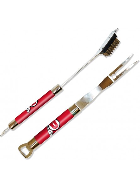THE NORTHWEST COMPANY NCAA Utah Runnin Utes Barbeque Fork and Grill Cleaner Set - VKSCX1AQ