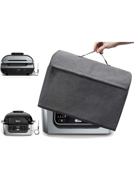 VOSDANS Dust Cover with Pockets for Ninja Foodi Pro 5-in-1 Indoor Grill & Ninja Foodi 5-in-1 Indoor Grill & Ninja FG551 Foodi Smart XL 6-in-1 Indoor Grill Machine Washable Dark Gray Cover Only - XLBR7S45