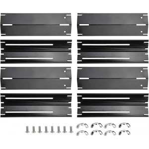 Zerodis 4Set Gas Grill Oven Heat Plate Shield Burners Cover Adjustable Stainless Steel Heat Tents Universal Parts Replacement for Most Barbecue Gas Grill - AHNS9A8S