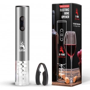 Electric Wine Opener Rechargeable – Cordless Electric Wine Bottle Opener with Foil Cutter – Automatic Wine Opener Electric Corkscrew – Electric Wine Openers Rechargeable Wine Opener – Wine Gift Set - WCZGJB3F