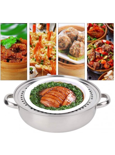 28CM Stainless Steel Single-Layer Soup Pot hot Pot Steamer Soup Pot New heightened Steel and Glass Composite Cover Open Flame Induction Cooker Infrared Electric Stove Heating - WJUI97QK