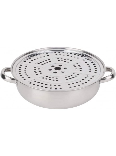 Stainless Steel Steamer Pot 28cm Single Layer Stockpot Hotpot Food Steamer Pot Cookware Household Applicable for Open Flame Induction Cooker Infrared Electric Furnace Heating - DAXS3ES6