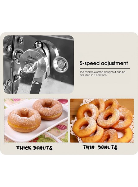 2000W 4 Rows Donuts Maker 1750 pcs h Commercial Donut Maker Machine Automatic Rotation Donut Fryer LED Panel Donuts Maker CE FCC - QVHBXU80