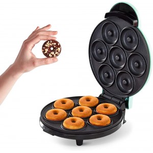 Dash DDM007GBAQ04 Mini Donut Maker Machine for Kid-Friendly Breakfast Snacks Desserts & More with Non-stick Surface Makes 7 Doughnuts Aqua - ORYD5SN2