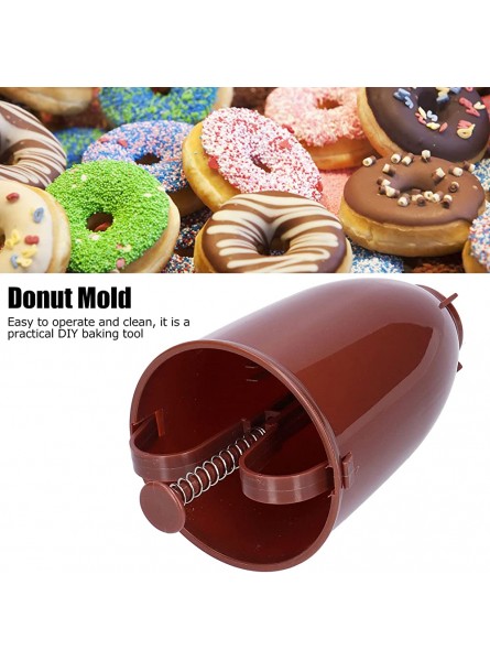FECAMOS Donut Baking Tool Easy To Operate Humanized Design Easy To Demould Donut Maker Mold with Exquisite Workmanship for Kitchen Cake ShopBrown - LSBQQRSS
