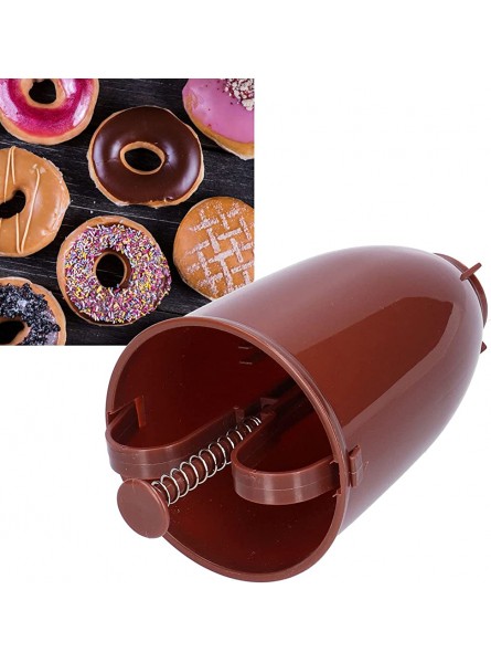 FECAMOS Donut Baking Tool Easy To Operate Humanized Design Easy To Demould Donut Maker Mold with Exquisite Workmanship for Kitchen Cake ShopBrown - LSBQQRSS
