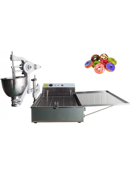 MXBAOHENG Automatic commercial electric donut maker donut making machine donut fryer 300pcs h with 3 molds 220V - HWIOO4HQ