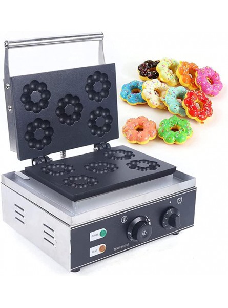 QINTH Commercial Donut Machine Double-sided Electric Doughnut Maker Machine 5 Holes Plum Flower Waffle Baker Maker Machine With Temperature Adjustment Timing Function Easy Clean - EPWC92E6
