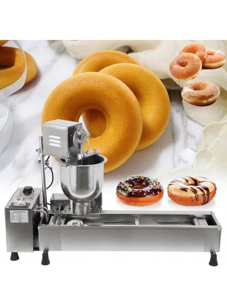 XuanYue Automatic Donut Maker Machine Single Row，304 Stainless Steel Automatic Donut Maker 7L Hopper Donut Make,Wide Oil Tank,3 Sets Mold - TBQLN4RP