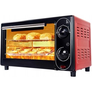 1200W Multifunctional Mini Baking Automatic Desktop Electric Oven， Stainless Steel And Transparent Glass Door， Fast And Even Baking， Easy To Clean Useful - BDOV23BD