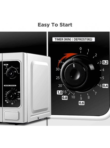 Microwave Oven 20L， 800W With Function Defrost， 5 Power Setting， 0-35Min Timer， Stylish Design， Easy To Clean Useful - UZPGOG8M