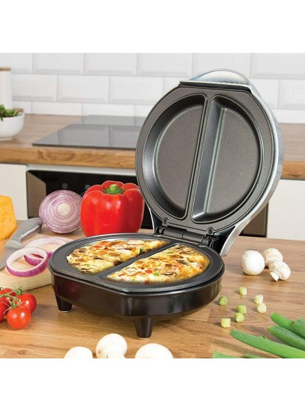 Almineez Electric Dual Omelette Maker Non-Stick Cooking Plate Frying Pan Egg Cooker Healthy Omelettes Scrambled & Fried Eggs 750W Fast Delicious Breakfast Kitchen - BMEGAUS1