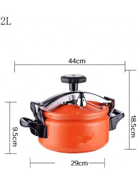 Aluminum AlloyPressure Cooker Cookware Gland Type Soup Pot Skillet All Kinds of Stoves 2L 3L Color : Dark Orange Orange Red - FDGU7OSV