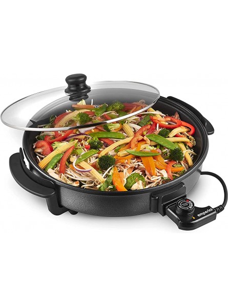 Emperial Multi Cooker Electric Frying Pan with Glass Lid 30cm Non-Stick Surface and Cool Touch Handles 1500W - IPRJMJ2O