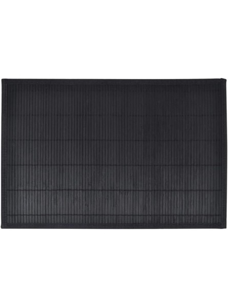 Placemats Set of 6 30 x 45 cm Bamboo Placemats Washable Table Mats Set for Dinnning Table Black - MFVWO43P