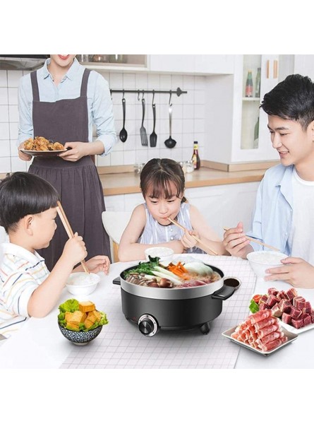 RENXR 4L Multi-Function Electric Cooker Pan With Lid Adjustable Thermostatic Control Non-Stick Aluminium Electric Frying Pan Cooker - GHFAD2E8
