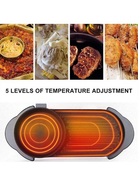 Electric Grill Bbq Electric Barbecue Grill Indoor Hot Pot Chafing Dish Large Capacity Household Multifunctional Non Stick Pan Bbq Grill Electric Griddles With 5 Temperature Adjustments - EXCFARBV