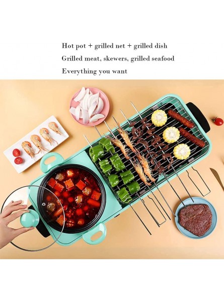 Indoor Electric Grill Smokeless Barbecue Multifunction Hot Pot Bakeware Large Non-stick Barbecue Machine Kebab Grill Korean BBQ - QTBDUPBG