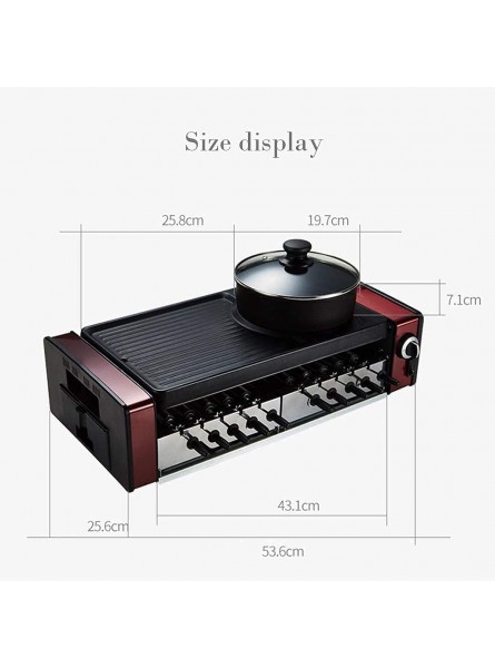 Indoor Hot Pot Cooker Electric Grill Pan Non Stick Barbecue Household Smokeless BBQ Machine 220V Multifunctional Electric Grill Pan Korean Style - CTFJ6SI3