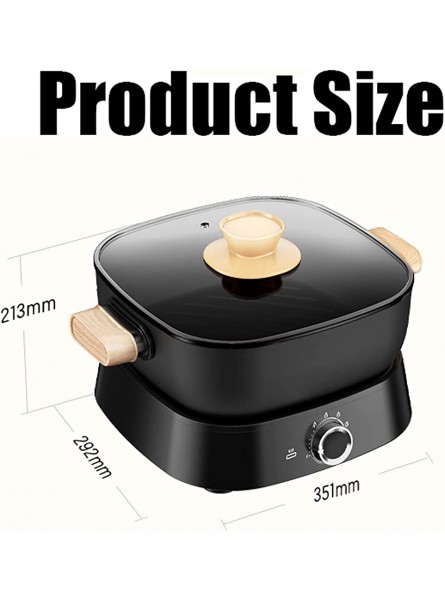 WZXCV Electric Shabu Shabu Hot Pot With Divider Portable Electric Hot Pot Split Cooking Pot Multi-Function Non-Stick Pan Hot Pot Machine Adjustable Temperature - MYZQBIBQ
