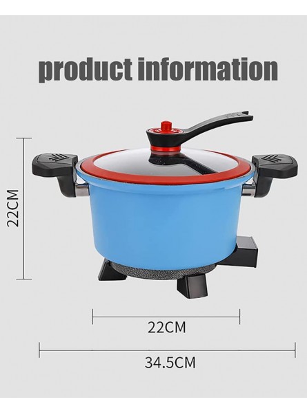 YNB Multifunction Electric Hot Pot 3.5L Electric Skillet Nonstick Frying Pan 800W Shabu Shabu Pot Stock Cooker for Dorm Office,Red - PZYYA2M2