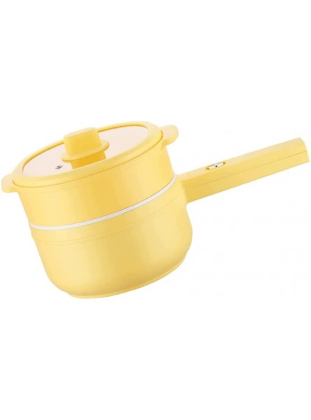 YNB Portable Electric Hot Pot 1.8L Mini Non-Stick Electric Skillet Rapid Heating Noodles Cooker for Travel Dorm,With Steamer - WOMOJUHM