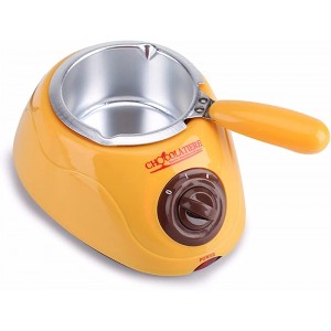 ZHANGZHI Cholcolate Melting Electric Fondue Pots Homemade Cheese Dairy Melter Candy Melt Machine Cookware DIY Kitchen Handmade Tools Color : Yellow - AXSDSX1A