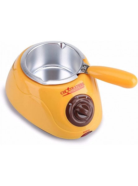 ZHANGZHI Cholcolate Melting Electric Fondue Pots Homemade Cheese Dairy Melter Candy Melt Machine Cookware DIY Kitchen Handmade Tools Color : Yellow - AXSDSX1A