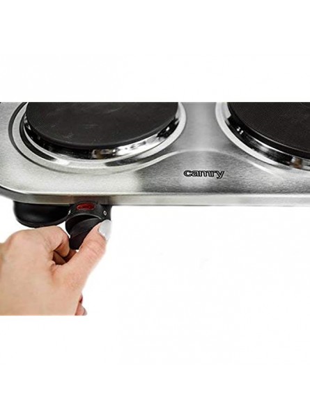 CAMRY Cooker Two-Burner Black and Silver Multicolour One Size - PJYEJFMD