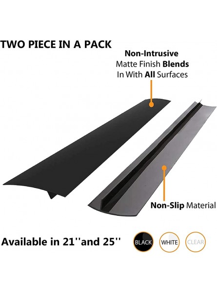 SEVCHY Silicone Stove Gap Covers Heat Resistant Silicone Stove Counter Guard Cabinet Gap Filler Seal the gap between Oven Kitchen Cabinet and Stove Countertop Easy Clean 2 pack 21 inch Black - ESKZPTXM