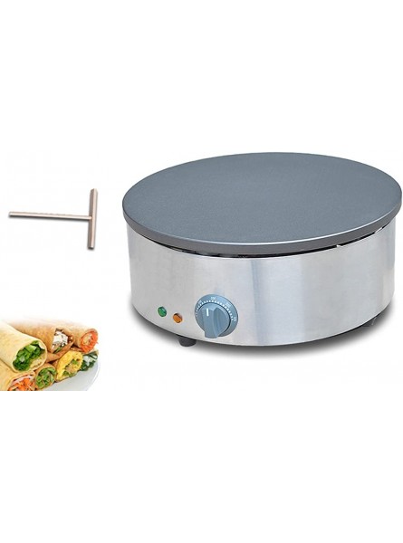Electric Pancake Maker 2200W Electric Tortilla Omelette Crepe Maker Multifunctional Round Commercial Pancake Maker with 15.7 Inch Diameter Non-Stick Hot Plate 50-300℃ Temperature Adjustment - DLVOF4RJ